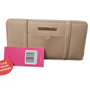 Rampage beige faux leather wallet / phone holder